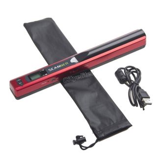  Portable Handyscan Document Book Photo Cordless A4 Scanner Red