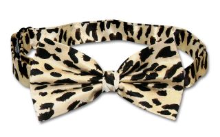 Leopard Animal Skin Print Silk Bow Tie Mens Bowtie New