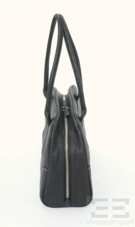 Prada Black PEBBLED Deerskin Leather Bowler Bag