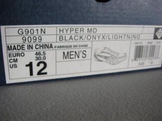   Asics Hyper MD Black White Track & Field Track Shoes 12 Spikes 7mm Pyr