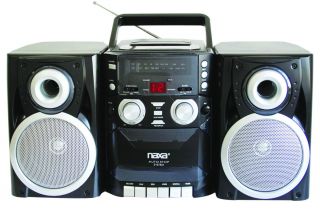Naxa Portable CD Player Am FM Stereo Radio Cassette Recorder Speakers 