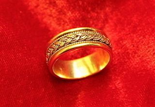 Mens Solid 14kt Gold Braided Design Ring Band not Scrap New $1100 