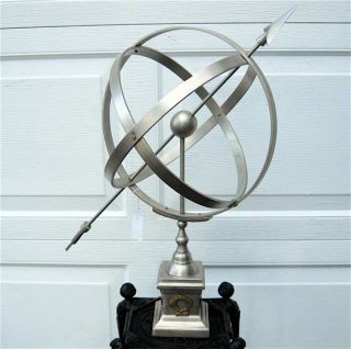 bowstring equatorial sundial aluminum with pewter finish the sundial 