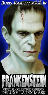 Official Boris Karloff as Frankenstein Deluxe Collectors Edition Mask 