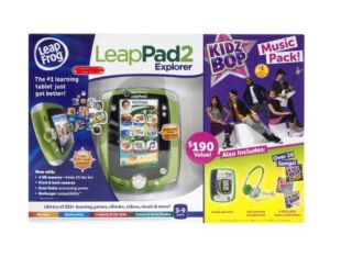   LeapPad2 Explorer w/ Kidz Bop Music, apps, gel skin & earphone bundle