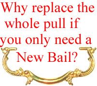 0772 Victorian Style Cast Brass Bail Pull Bail Only