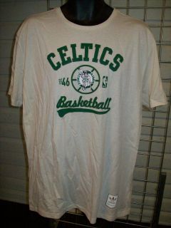 Boston Celtics Adidas Originals Fieldhouse Cream Super Soft T Shirt Sz 