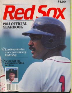 1984 Boston Red Sox Yearbook Jim Rice Cover Roger Clemens Rookie 