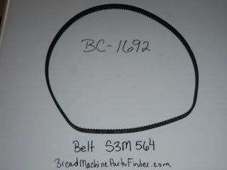 Betty Crocker Bread Machine Part Belt S3M564 BC 1692