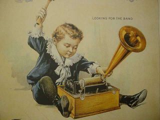 1904 Edison Standard Cylinder Phonograph Horn Poster