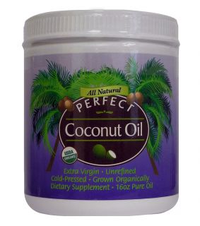 100% Pure, Extra Virgin, Unrefined, Organic, Cold Pressed Coconut Oil