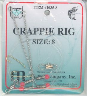   item  picture 36 1035 8 crappie rig top bottom size 8