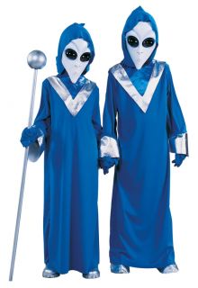 Childs Creepy Spooky Complete Alien Halloween Costume Outfit Medium 