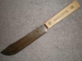 OLD HICKORY KNIFE TRU EDGE ONTARIO KNIFE CO BUTCHER KNIFE 11 3 4 