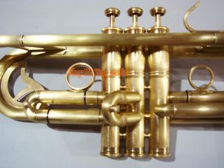 Professional Trumpet Brushed Matte Brass w Monel Valves