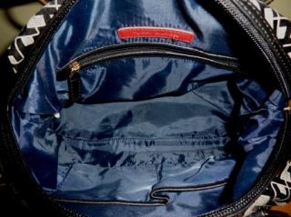 Tommy Hilfiger Black Bowler Jacquard Satchel Handbag Purse CHBK Wallet 