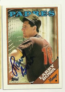 Larry Bowa 1988 Topps Signed 284 Padres