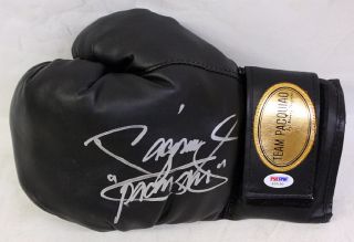   PACQUIAO SIGNED AUTOGRAPHED BLACK BOXING GLOVE PSA/DNA #S26190