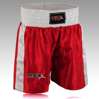 Boxing Shorts Kickboxing Training Short Mauy Thai Red White
