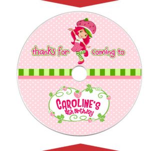 Strawberry Shortcake Party Favors Personalized CD Labels