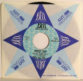 Big Town Boys “August 32nd” Psych Garage Rock 45 on Bell WLP Promo 