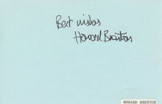 Howard Brenton Screenwriter Signed Album Page JSA