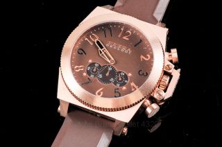 Brera Orologi Rose Gold BRMLC50 Chronograph Militare 316L Watch Used $ 