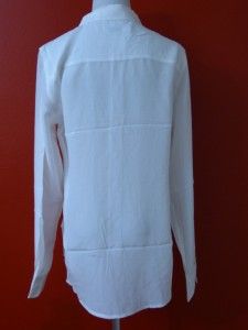 New Equipment Brett Washed Silk Blouse Shirt Bright White XS s M $198 