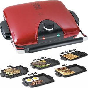 George Forman GRP90WGR Indoor Electric Grill, Non Stick w/ Removable 