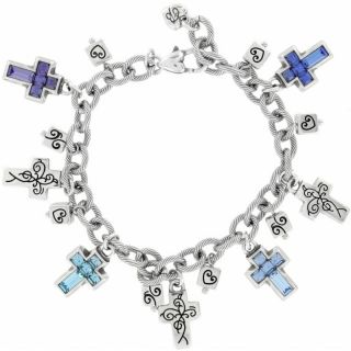 Brighton Purity Cross Charm Bracelet Multi