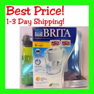 Brita Pitcher Water Dispenser w Filter Bonus Bottle New