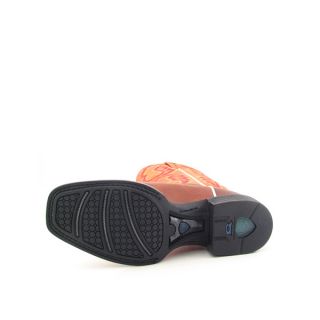 Ariat 33450 Quantum Brander Orange Boot Shoe Women Sz 8