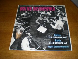 Britten Symphony for Cello Orchestra Op 68 Decca LXT 6138 Silver Label 
