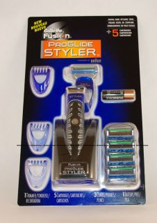 Gillette Fusion Proglide Styler Set Braun Trimmer 5 Cartridges 3 Combs 
