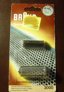 New Braun Foil Cutterblock Cutter Block for Shaver 3000 Series No 