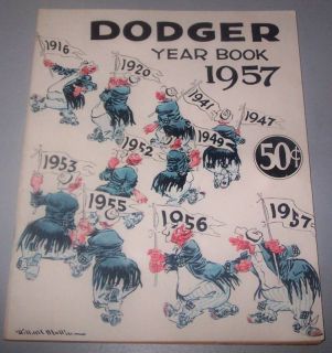1957 Brooklyn Dodgers Yearbook Year Book Duke Snider