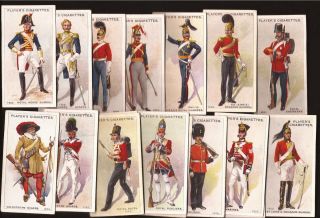  1914 Player's Regimental Uniforms Lot of 18 VG EX