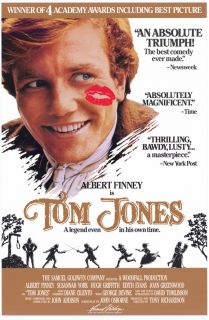 Tom Jones Movie Poster Original 27x40 R1989 Best P 1963