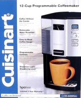 New Cuisinart 12 Cup Programmable Coffee Maker Coffeemaker Single Cup 