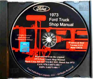   FORD PICKUP VAN TRUCK REPAIR SHOP MANUAL CD F100 F150 F250 F350 BRONCO