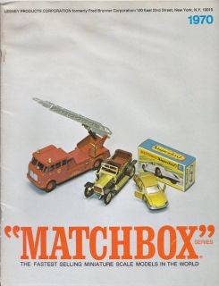 RARE Matchbox Lesney Bronner Dealer Catalog 1970
