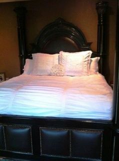 hand carved four poster bed  1800 00