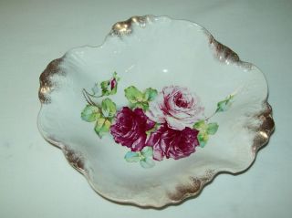 ANTIQUE LA BELLE CHINA BOWL MARKED W P BY WHEELING POTTERY LATE 1880 