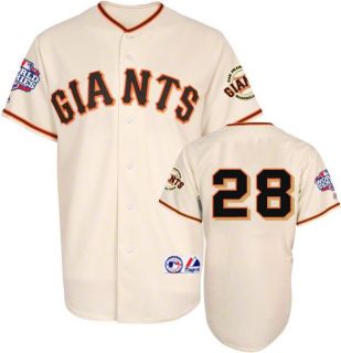 Buster Posey 2012 San Francisco Giants World Series Home Jersey Sz M 
