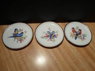 kaiser porcelain 3 pcs bird decorated 4 plates time left