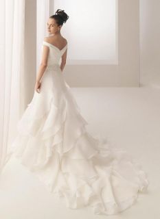   Cap Sleeve Applique Layered Wedding Dresses Bridal Gowns Custom