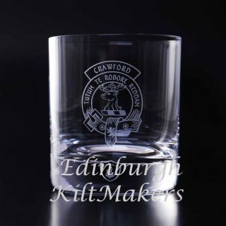 MacGregor Clan Crested Crystal Whiskey Glass Burns Crystal Whisky 