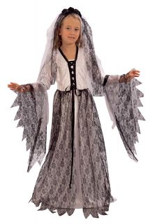 Girls Corpse Bride Halloween Dress Up Costume Age 10 12