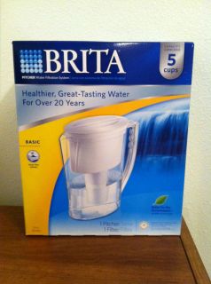 New Brita Pitcher Water Filtration System Capacity 5 Cups