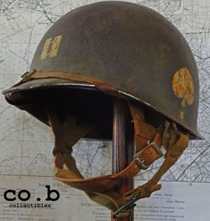 WWII US M2 Dbale Paratrooper Helmet 101stAbn.506th PIR Capt